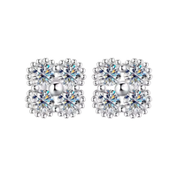 Moissanite Clover Earrings