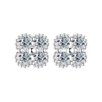 Moissanite Clover Earrings