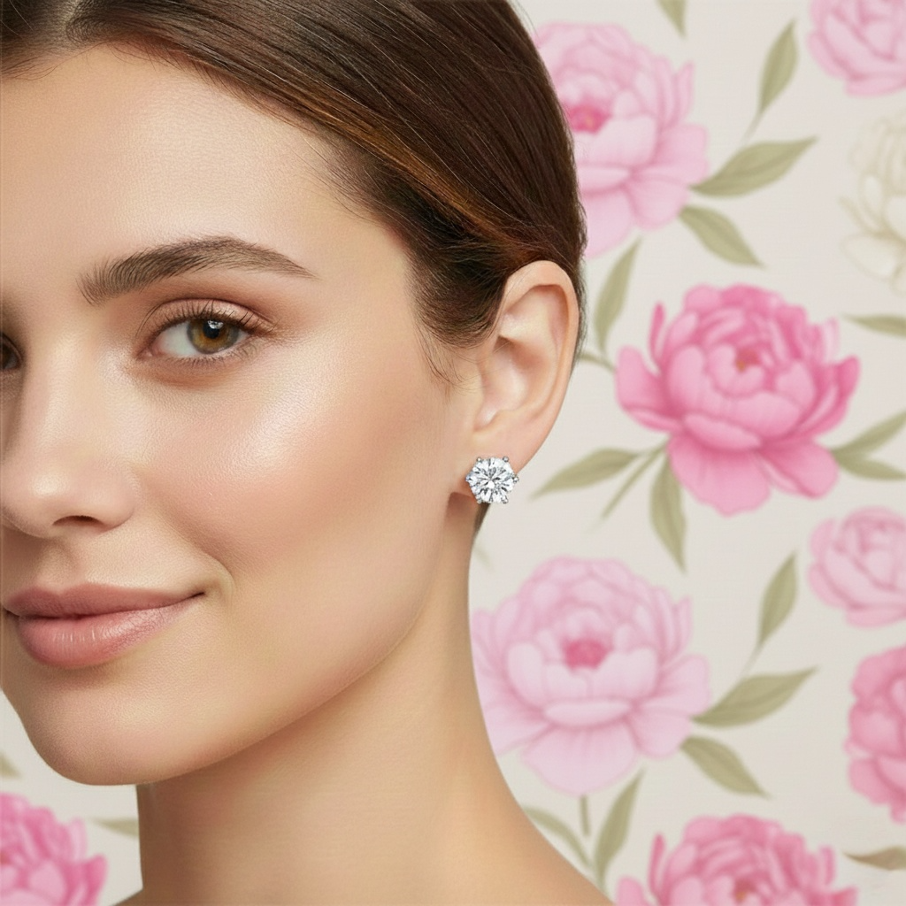 Moissanite Stud Earrings