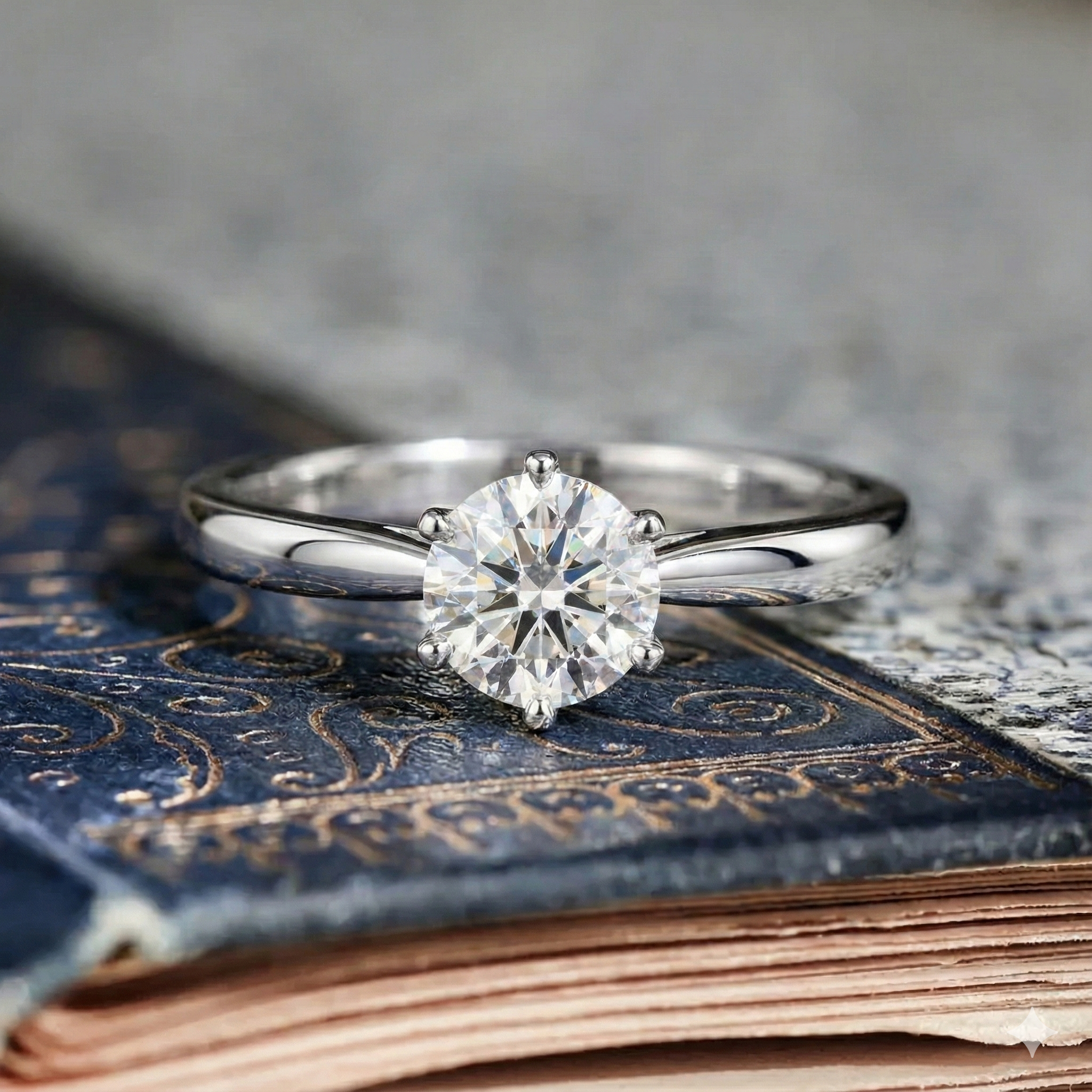 Timeless Moissanite Halo Ring