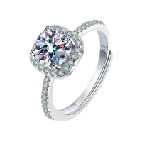 Eternal Halo Moissanite Square Ring