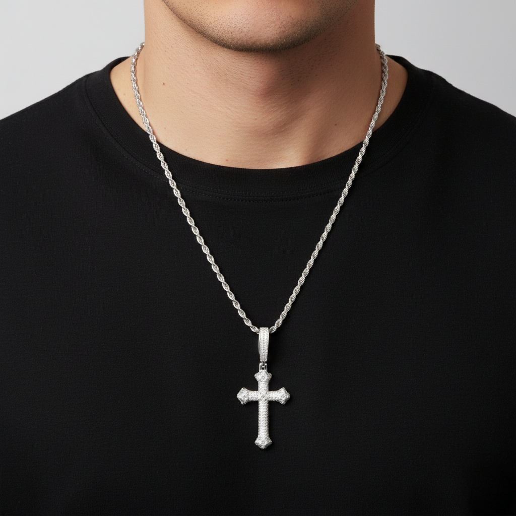 Moissanite Cross Necklace