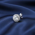 Halo Moissanite Earrings (Adjustable)