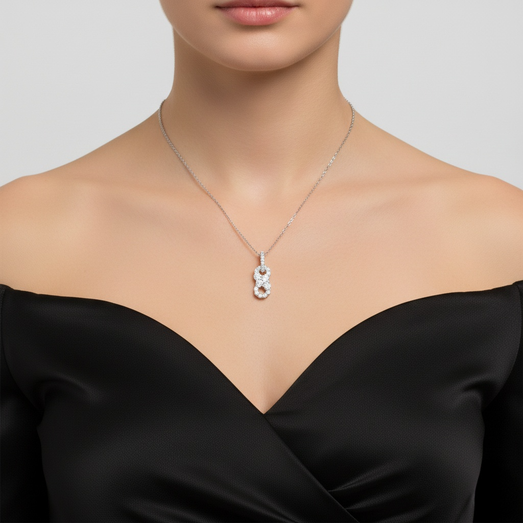 Moissanite Infinity Necklace
