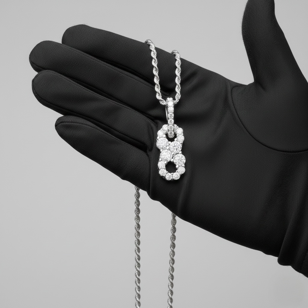 Moissanite Infinity Necklace