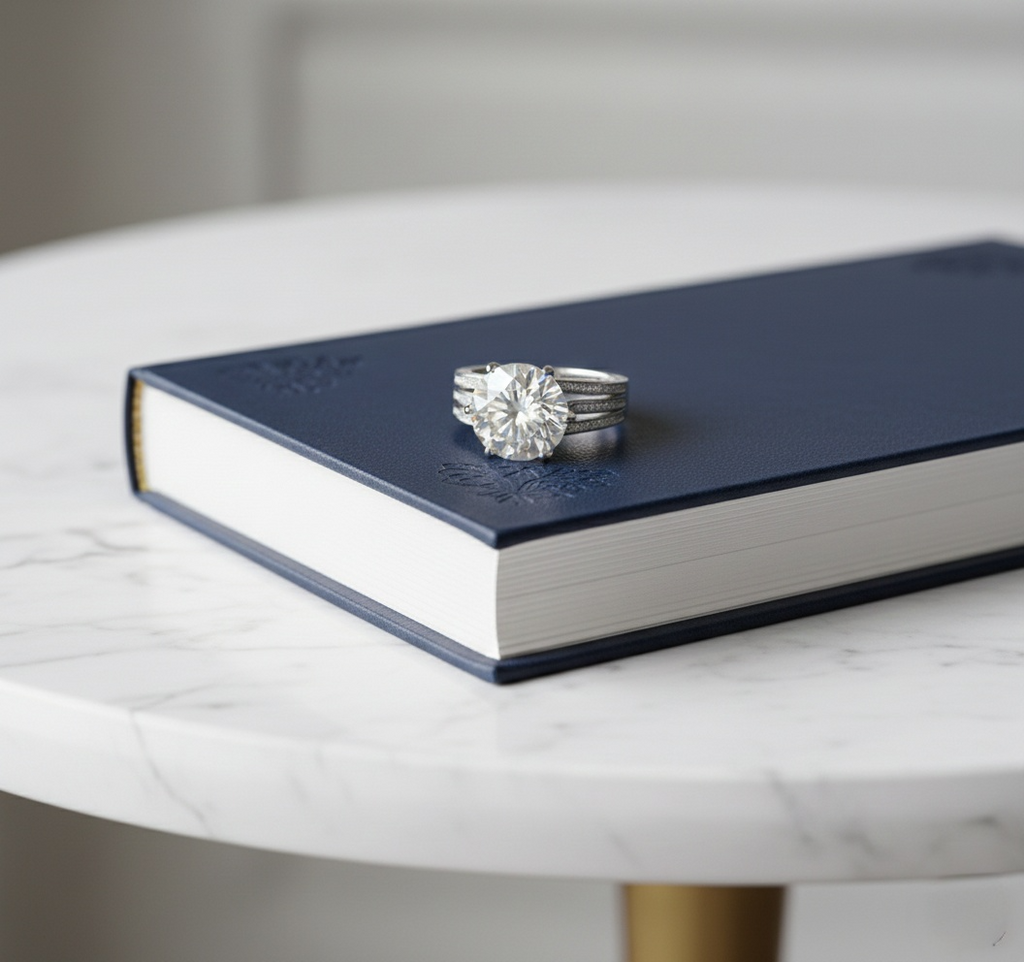 Radiant Moissanite Square Halo Ring 10 Carat