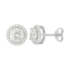 Halo Moissanite Earrings (Adjustable)