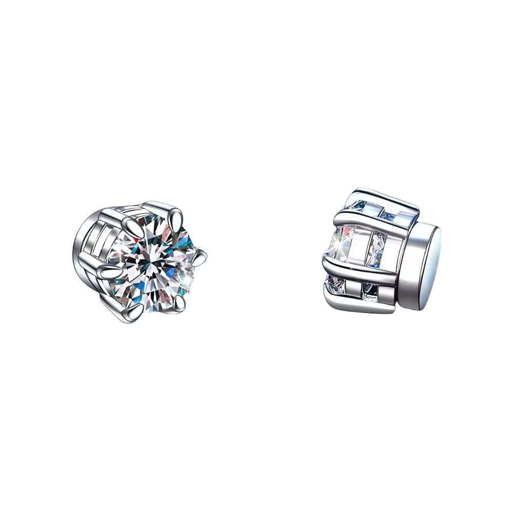 Moissanite Magnetic Stud Magnetic Earrings
