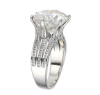 Radiant Moissanite Square Halo Ring 10 Carat