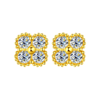 Moissanite Clover Earrings