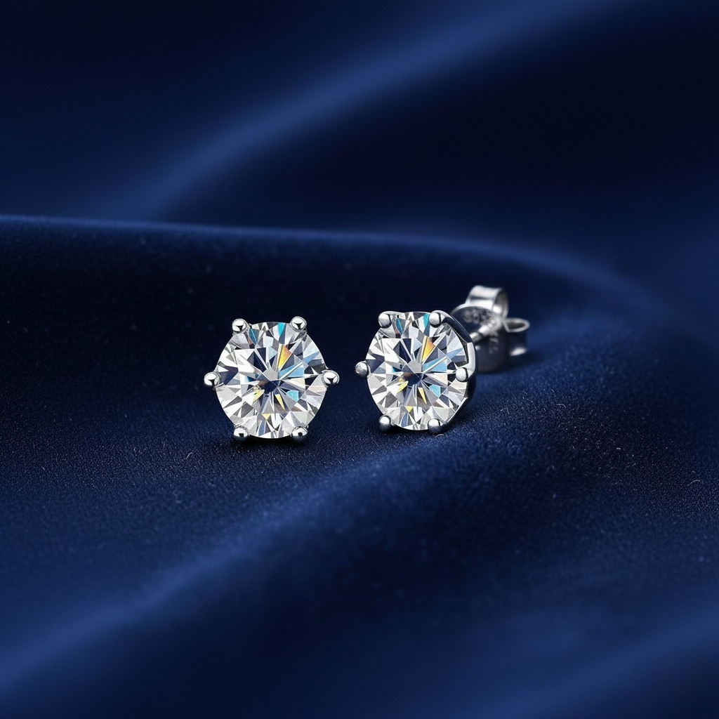 Moissanite Stud Earrings