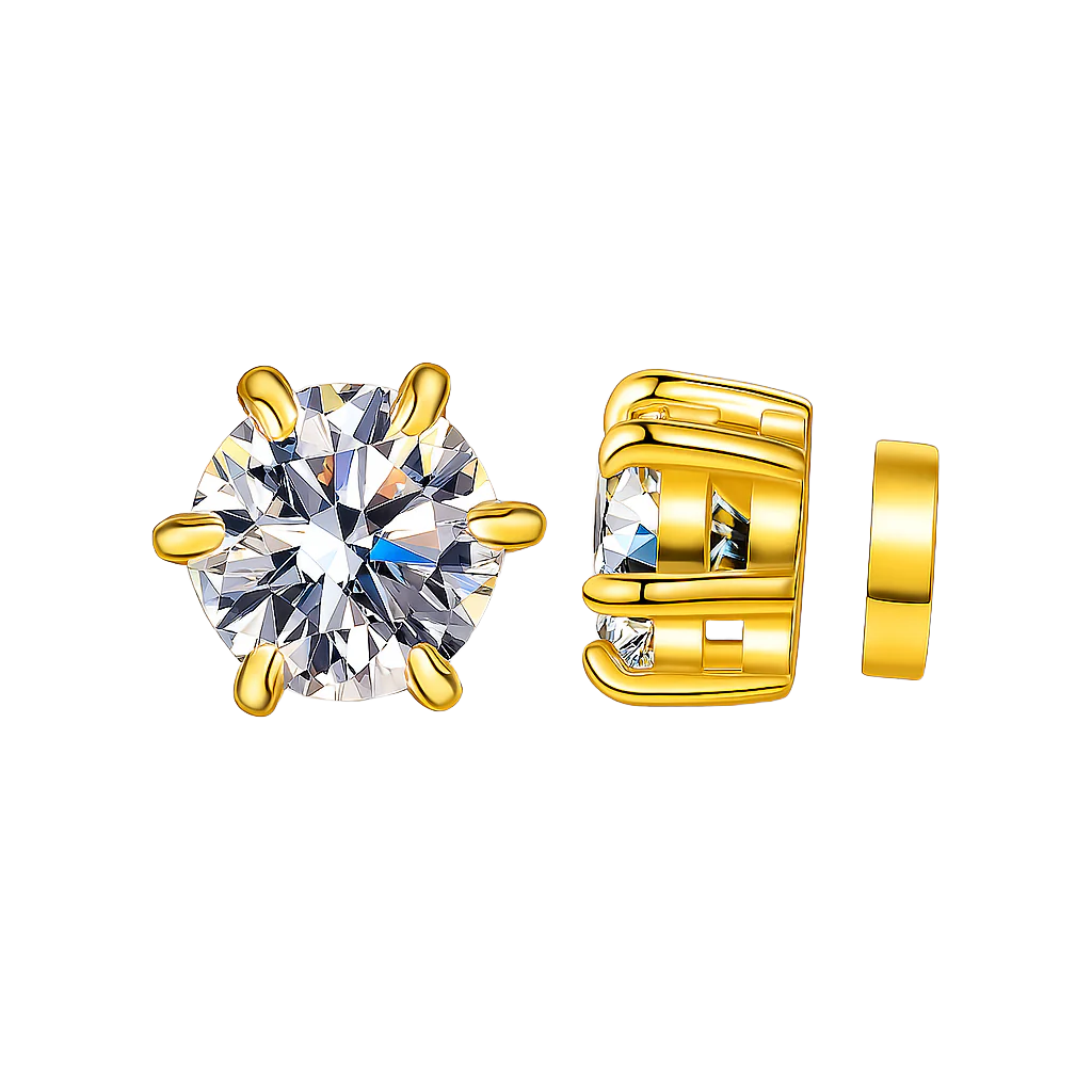 Moissanite Magnetic Stud Magnetic Earrings