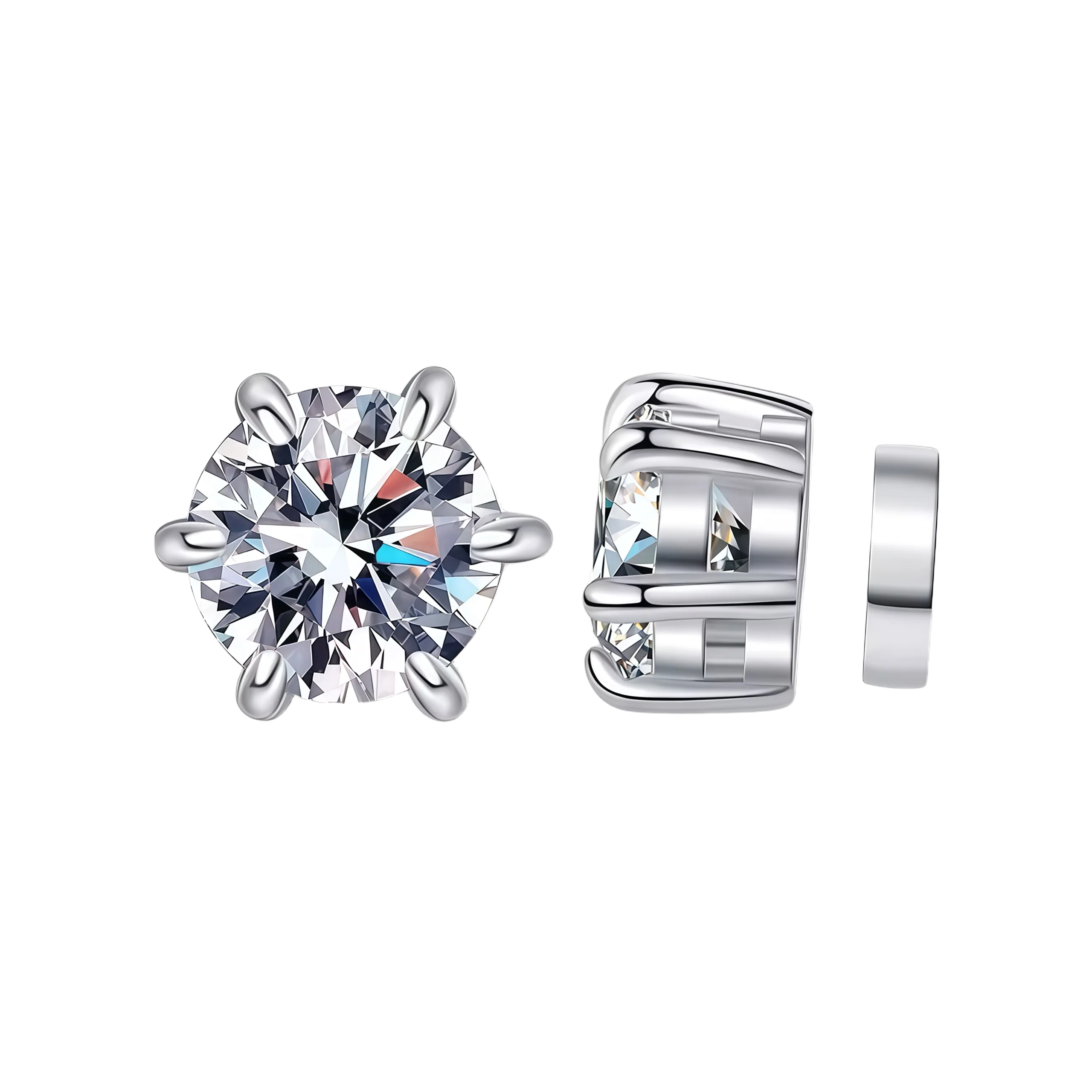 Moissanite Magnetic Stud Magnetic Earrings