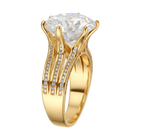 Radiant Moissanite Square Halo Ring 10 Carat