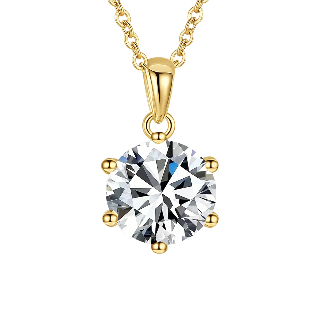 Moissanite Stud Necklace