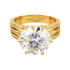 Radiant Moissanite Square Halo Ring 10 Carat