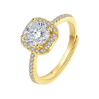 Eternal Halo Moissanite Square Ring