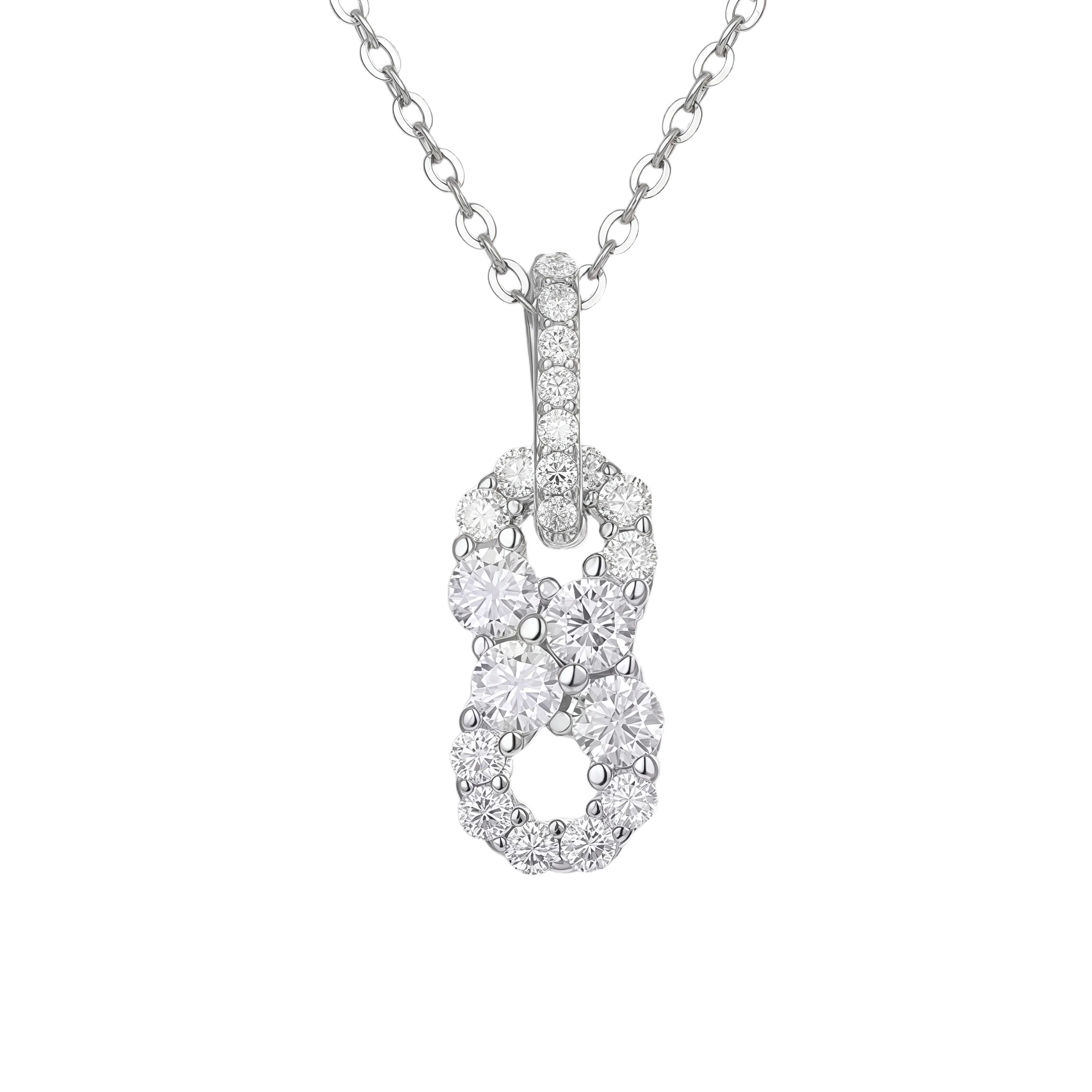 Moissanite Infinity Necklace